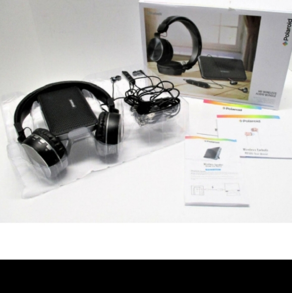 Polaroid HD Wireless Bluetooth Audio Headphone and - Picture 1 of 3